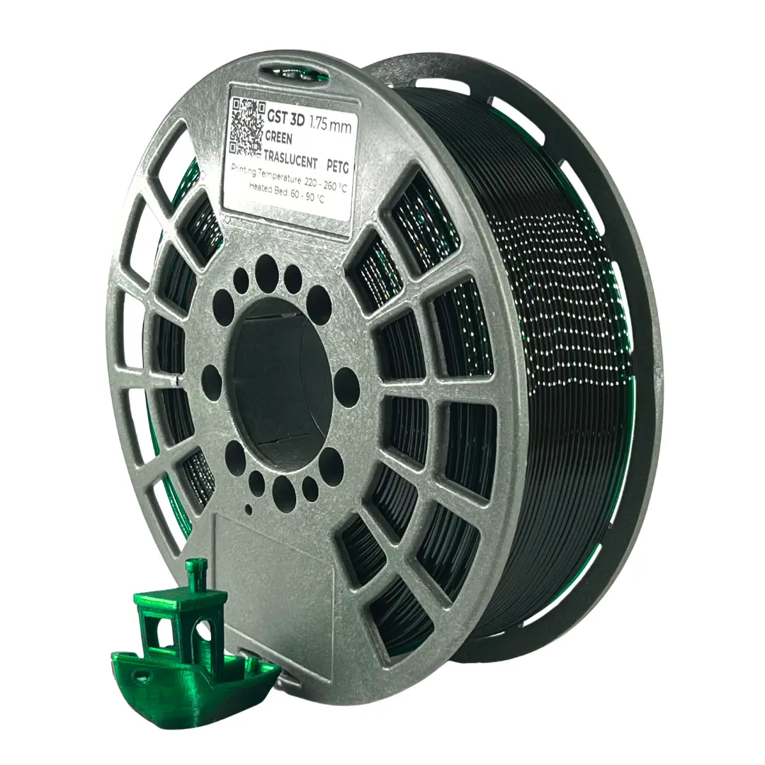 GST3D filament 1,75 mm PETG 1 kg zöld áttetsző (green translucent)