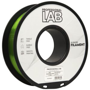 Professional Lab PETG filament 1,75 mm, átlátszó zöld, 1 kg