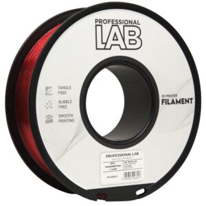 Professional Lab PETG filament 1,75 mm, átlátszó piros, 1 kg