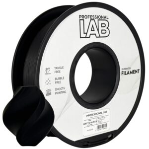 Professional Lab PLA Matt filament 1,75 mm, fekete, 1 kg – tekercs nyomtatott mintával