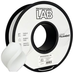 Professional Lab PLA+ filament 1,75 mm, fehér, 1 kg – tekercs nyomtatott mintával