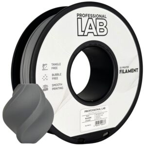 Professional Lab PLA+ filament 1,75 mm, ezüst, 1 kg – tekercs nyomtatott mintával