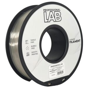 Professional Lab PLA+ filament 1,75 mm, átlátszó, 1 kg – tekercs