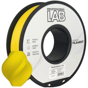 Professional Lab PLA+ filament 1,75 mm, sárga, 1 kg – tekercs nyomtatott mintával