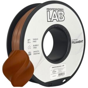 Professional Lab PLA+ filament 1,75 mm, barna, 1 kg – tekercs nyomtatott mintával