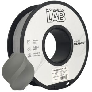 Professional Lab PLA+ filament 1,75 mm, szürke, 1 kg – tekercs nyomtatott mintával