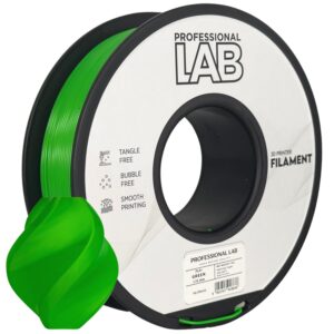Professional Lab PLA+ filament 1,75 mm, zöld, 1 kg – tekercs nyomtatott mintával