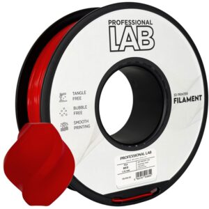 Professional Lab PLA filament 1,75 mm, piros, 1 kg – tekercs nyomtatott mintával