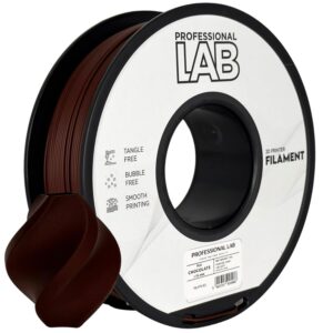 Professional Lab PLA filament 1,75 mm, csokoládébarna, 1 kg – tekercs nyomtatott mintával
