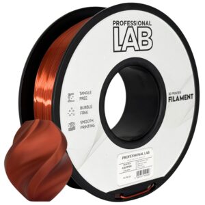 Professional Lab Silk PLA filament 1,75 mm, réz, 1 kg – tekercs nyomtatott mintával