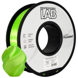 Professional Lab Silk PLA filament 1,75 mm, zöld, 1 kg – tekercs nyomtatott mintával