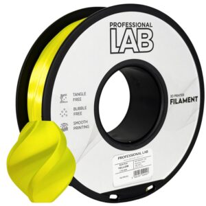 Professional Lab Silk PLA filament 1,75 mm, sárga, 1 kg – tekercs nyomtatott mintával