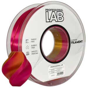 Professional Lab Silk PLA filament 1,75 mm, kétszínű rózsaszín–arany, 1 kg – tekercs nyomtatott mintával