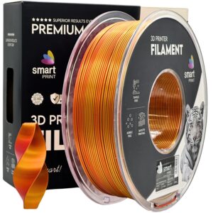 Smart Print Silk PLA filament 1,75 mm, kétszínű piros–arany, 1 kg – tekercs dobozzal