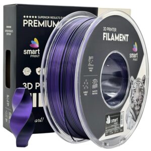 Smart Print Silk PLA filament 1,75 mm, kétszínű fekete–lila, 1 kg – tekercs dobozzal