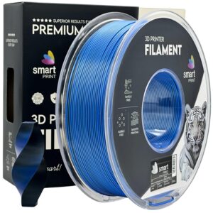 Smart Print Silk PLA filament 1,75 mm, kétszínű fekete–kék, 1 kg – tekercs dobozzal