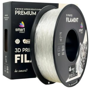 Smart Print TPU 95A filament 1,75 mm, átlátszó, 1 kg – tekercs dobozzal