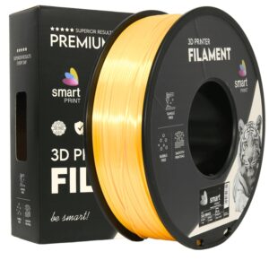 Smart Print Silk PLA filament 1,75 mm, sárgaréz, 1 kg – tekercs dobozzal