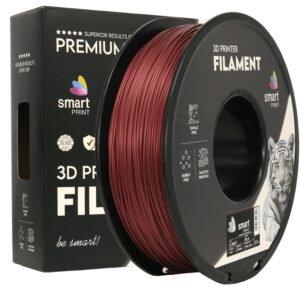 Smart Print PLA filament 1,75 mm, bordó, 1 kg – tekercs dobozzal