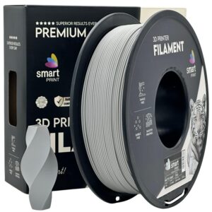 Smart Print PLA Matt filament 1,75 mm, szürke, 1 kg – tekercs dobozzal