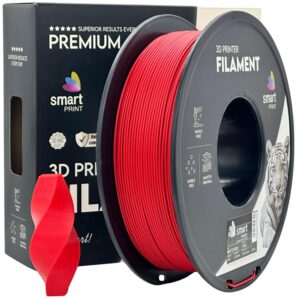 Smart Print PLA Matt filament 1,75 mm, piros, 1 kg – tekercs dobozzal