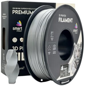 Smart Print PETG filament 1,75 mm, ezüst, 1 kg – tekercs dobozzal