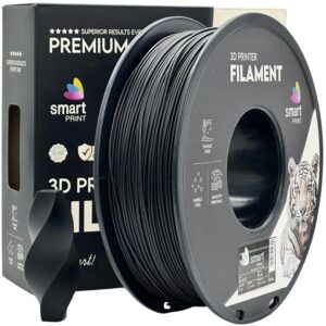 Smart Print PLA+ filament 1,75 mm, fekete, 1 kg – tekercs dobozzal