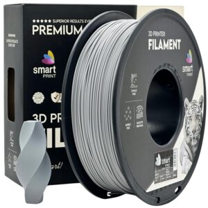 Smart Print PLA+ filament 1,75 mm, szürke, 1 kg – tekercs dobozzal