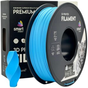 Smart Print PLA filament 1,75 mm, vízkék, 1 kg – tekercs dobozzal
