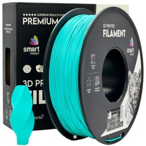 Smart Print PLA filament 1,75 mm, cián, 1 kg – tekercs dobozzal