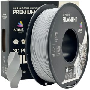 Smart Print PLA Meta filament 1,75 mm, szürke, 1 kg – tekercs dobozzal