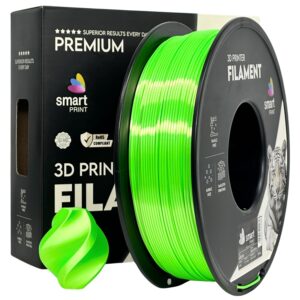 Smart Print Silk PLA filament 1,75 mm, zöld, 1 kg – tekercs dobozzal