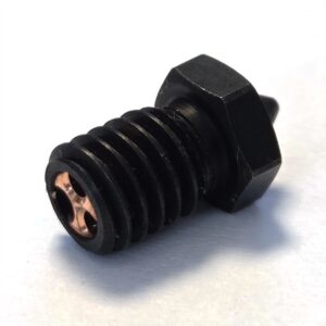 CHT kialakítású V6 fúvóka 0,4 mm, 1,75 mm filamenthez – menetes vég a háromfuratos rézbetéttel és a hegy