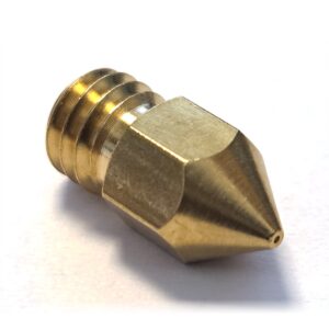 MK8 sárgaréz fúvóka 1,75 mm filamenthez – hatlapú rész és kúpos hegy