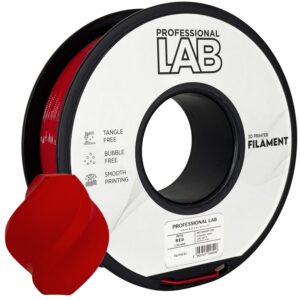Professional Lab PETG filament 1,75 mm, piros, 1 kg – tekercs nyomtatott mintával