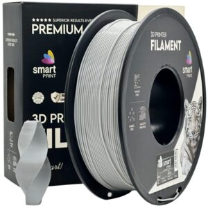 Smart Print PETG filament 1,75 mm, szürke, 1 kg – tekercs dobozzal