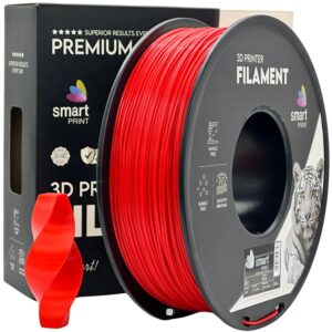 Smart Print PLA filament 1,75 mm, piros, 1 kg – tekercs dobozzal
