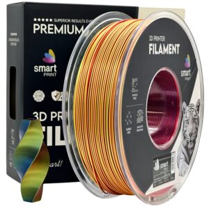 Smart Print Silk PLA filament 1,75 mm, háromszínű Sunset Horizon, 1 kg – tekercs dobozzal