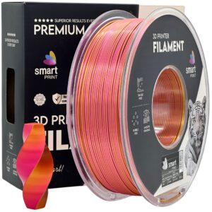 Smart Print Silk PLA filament 1,75 mm, kétszínű rózsaszín–arany, 1 kg – tekercs dobozzal